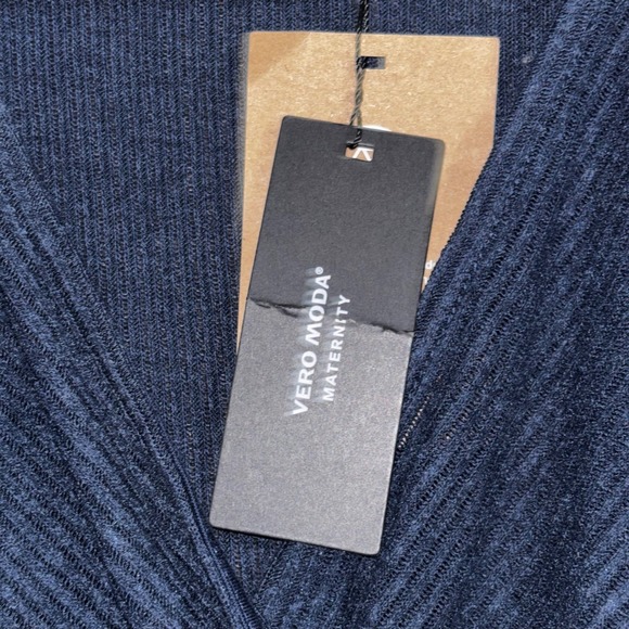 Vero Moda Maternity Navy Blazer Wrap Top‎ Long Sleeve L New with Tags - Picture 6 of 10